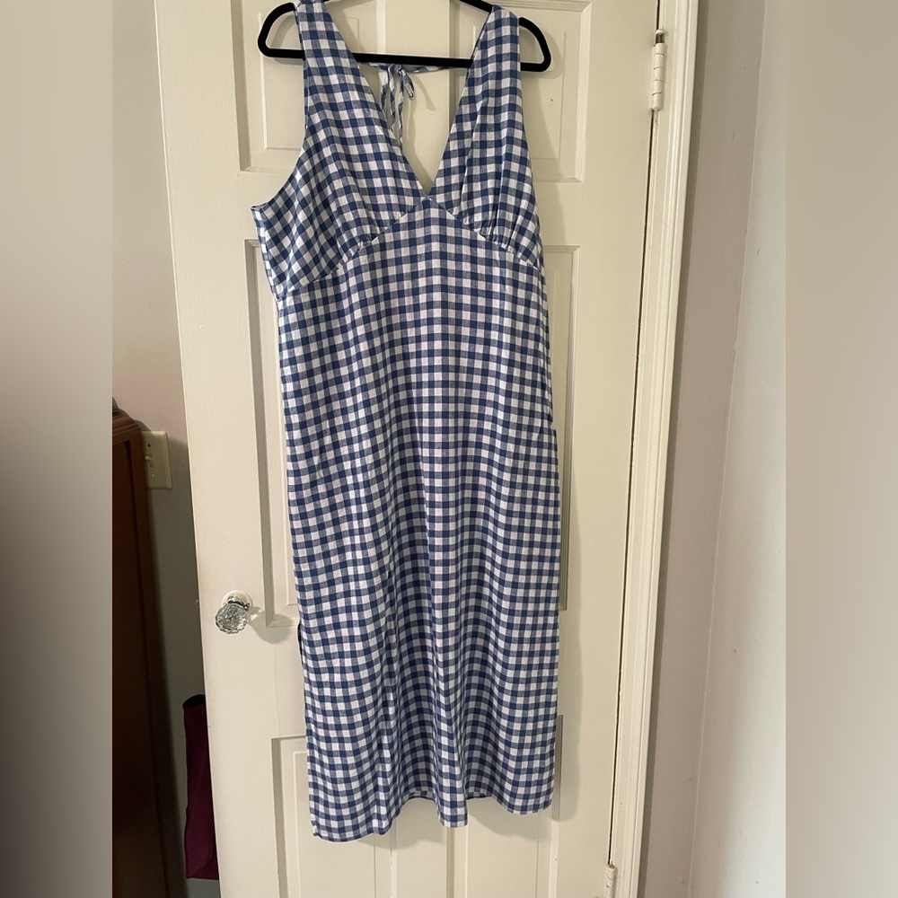Old Navy NWOT Gingham Halter Maxi Dress